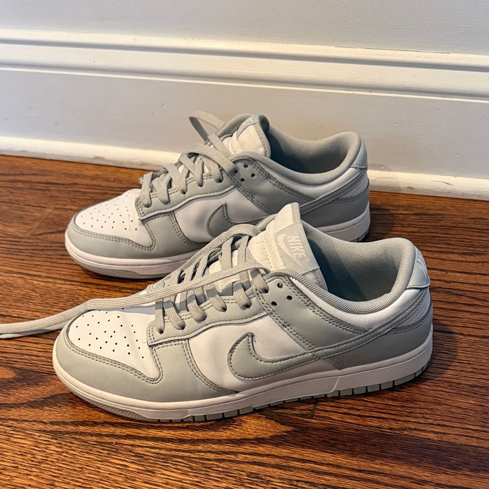 Nike Dunks White and Gray Low-Top Sneaker